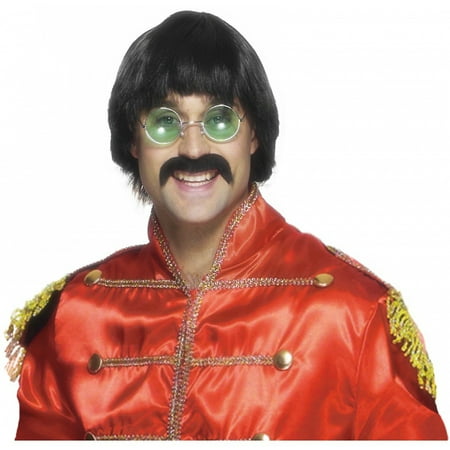 70's Prom Girl Wig - 70's Mersey Wig & Tash Adult Costume Accessory