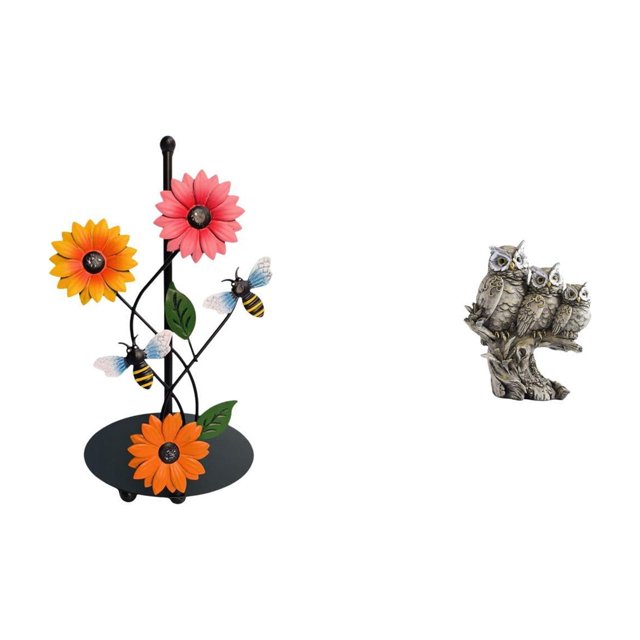 Dispensador de toallas de papel con forma de búho, antideslizante, vertical, con figura decorativa. Escultura moderna de animal para el hogar o la sal
