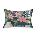 thumbnail image 7 of Yayeee Pillowcase Standard Size Set of 2 Satin Wrinkle Resistant Pillow Case, Green Floral, 7 of 7