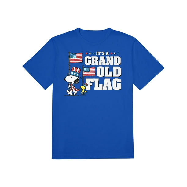 Peanuts Snoopy And Woodstock Grand Old Flag 4th Of July T Shirt Walmart Com