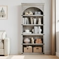 thumbnail image 2 of Yeshouse Librería rústica de 181 cm con puertas, estantería de madera profunda de 6 estantes para almacenamiento y exhibición, ideal para dormitorio y sala de estar, 2 of 6