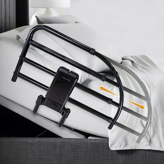 Able Life Click-N-Go Extendable Bed Rail for Wood Adjustable Bed Frames. Removable Bed Handle for Elderly Adults and Seniors, Fits King, Queen, Full, and Twin Beds, ASTM Safety Approved Bedrail