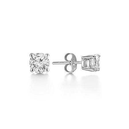 Sterling Silver 1 2 Ct Round Lab Created Cubic Zirconia Stud Sterling Silver 1 2 Ct Round Lab Created Cubic Zirconia Stud Earrings