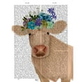 thumbnail image 3 of Fab Funky 15x18 Black Modern Framed Museum Art Print Titled - Cow Cream Bohemian 2 Book Print, 3 of 5
