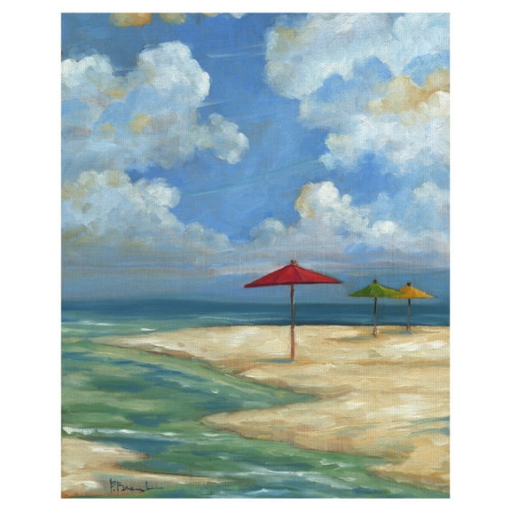 Masterpiece Art Gallery Umbrella Beachscape by Paul Brent Canvas Art Print
