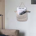 thumbnail image 3 of SWETRACE Vegetable Hanging 2Pcs White Cotton Round Wall Hanging Storage Bohemian Home, 3 of 8