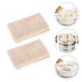 thumbnail image 3 of 2Pcs à la Maison Coton Torchon Réutilisable Tissu Antiadhésif Bun Pads Cuits à la Vapeur (Khaki), 3 of 7