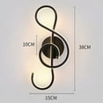 thumbnail image 2 of Aplique de pared LED para interiores, lámpara de pared de diseño simple y moderno, decoración artística creativa con forma de nota musical para una amplia aplicación en dormitorios, escaleras, salas, 2 of 5
