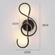 thumbnail image 2 of Aplique de pared LED para interiores, lámpara de pared de diseño simple y moderno, decoración artística creativa con forma de nota musical para una amplia aplicación en dormitorios, escaleras, salas, 2 of 5