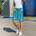 thumbnail image 5 of Mens Pajama Shorts, white anchors blue cute Sleep Shorts Men Pajama Bottoms Lounge PJ Shorts with Pockets, 5 of 6