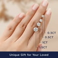 thumbnail image 6 of MomentWish 1 Carat Brilliant Cut Simulated Diamond Earrings 14K Gold Plated Moissanite Studs Jewelry for Women Men, 6 of 10