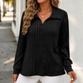 thumbnail image 4 of GUACER Womens Plus Size V-Neck Long Sleeve Tops Collared Ribbed Knit Loose Pullover Sweaters Soft Casual Fall Winter Blouses, 4 of 6