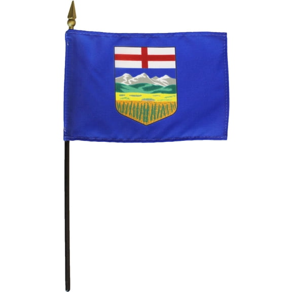 Alberta - 4"X6" Stick Flag