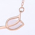 thumbnail image 4 of Collar de plata 925 con patrón de flores, cadena de clavícula decorativa para clavícula para mujeres y niñas, plata 925 de oro rosa, 4 of 5