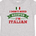 thumbnail image 4 of Inktastic No Recipes I'm Italian Boys or Girls Toddler T-Shirt, 4 of 5