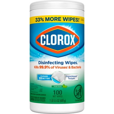 Clorox Disinfecting Wipes, Bleach Free Cleaning Wipes, Fresh Scent, 100 Ct