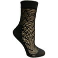thumbnail image 2 of 4 Pairs of Yacht&Smith Fisnet Ankle Socks, Mesh Patterned Anklet Sock (Pack C), 2 of 5