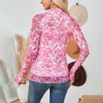 thumbnail image 4 of Womens Long Sleeve Tops Lace Long Sleeve Mesh Mockneck Trendy Cute Going Out Tops for Women Fall Fashion Outfits 2026 Clothes Womens Fashion Top Shirts, 4 of 4