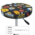 thumbnail image 4 of Balery Teeth Velvet Round Bar Chair Cushion Cover Adjustable, Protects From Scratches And Stains, Soft & Washable Ideal For Wooden And Metal Stools - 13 Inch, 4 of 7
