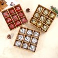 thumbnail image 4 of Juego de 9 adornos navideños irrompibles para bolas de árbol de Navidad, 8 cm, 4 of 5