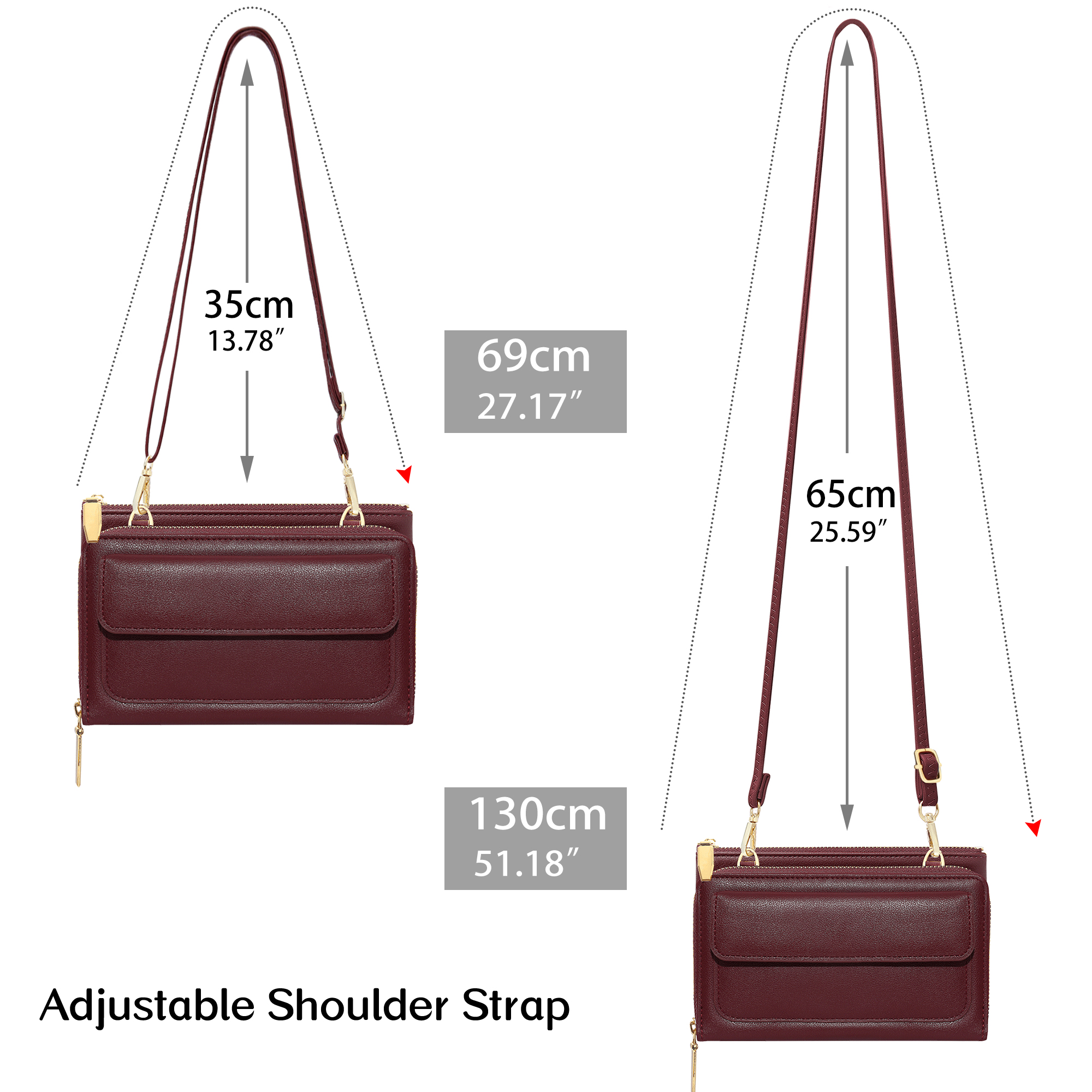 Badiya Small Crossbody Bag for Women Cell Phone Wallet Purse Mini Shoulder Handbags with Card Slots