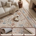 thumbnail image 6 of SIXHOME 6'x9' Area Rugs for Living Room Machine Washable Area Rugs Soft Non-Slip Retro Carpet Traditional Floral Rugs for Bedroom Dining Room Office Home Decor Rust Red, 6 of 7