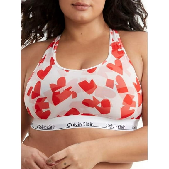 Calvin Klein RED Plus Size Modern Cotton V-Day Bralette, US 1X