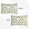 thumbnail image 2 of Zufioo Cute Carrot Print Double-sided Plush Pillow Cover,Decorative Pillow Protector without Pillow Core, Suitable for Sofa, Bedroom, Car-16"x24", 2 of 6
