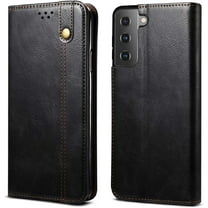 Wallet Case for Galaxy S21 Plus [6.7 inch], Folio Flip PU Leather Magnetic Buckle Slim Back Cover Built-in Card Holder Slot and Stand for Samsung Galaxy S21 Plus 5G (Black)