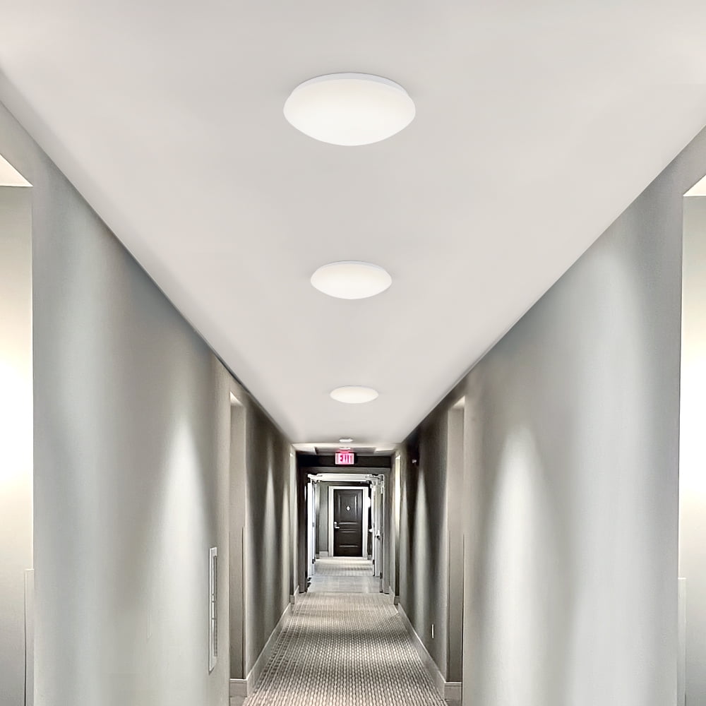 Maxxima 14 in. LED Flush Mount Ceiling Mushroom Light Fixture - Indoor Dimmable Dome Light, 3000K Warm White, 1600 Lumens, Ideal for Bedroom, Kitchen, and Entryway