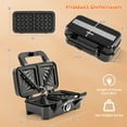 thumbnail image 3 of Gymax 3 in 1 Waffle Maker 1082WW Electric Panini Press Grill w/ Non-stick Plates, 3 of 10