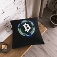 thumbnail image 3 of Velvet Decorative Throw Pillow Covers Set of 2, Soft Square Cushion Cover with Invisible Zipper Cryptocurrency Blockchain Bitcoin Printing, 16"x16", 3 of 7