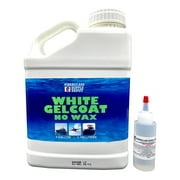 Fiberglass Supply Depot Inc. White Gelcoat NO Wax Interior or Exterior - Gallon with 60cc Hardener (MEKP)