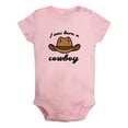 thumbnail image 5 of iDzn I Was Born A Cowboy Funny Rompers For Babies, Newborn Baby Unisex Bodysuits, Infant Jumpsuits, Toddler 0-12 Months Kids One-Piece Oufits (Pink, 0-6 Months), 5 of 5