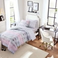 thumbnail image 4 of Campus Comforts by New Sega Home 2-Piece Reversible Comforter Set, Waterfall, Pink/Green, Twin-XL, 4 of 7