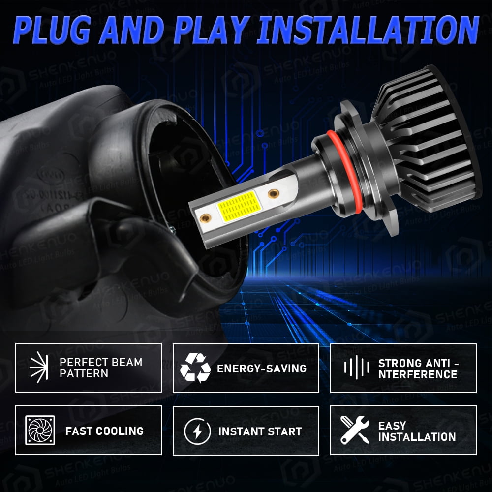 For Toyota Rav4 2016 2017 2018 Headlights,9012 LED High/Low Beam and H11 Fog light Bulbs,4pcs