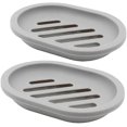 thumbnail image 1 of 2-Piece Soap Box With Drain Pipe, Soap Holder, Soap Liquid, Easy To Clean, Dry, 1 of 5