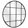 thumbnail image 5 of 30" Round Metal Windowpane Wall Mirror, 5 of 5