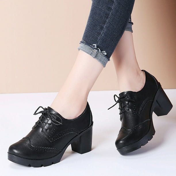 靴 BAUER - ROUND TOE PLATFORM LEATHER SHOES $_57.JPG?set_id=880000500F