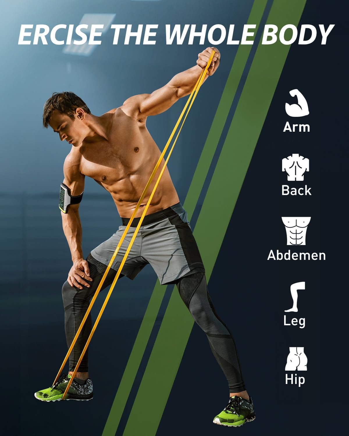 Skdwakiz Resistance Bands Set, 5 Pieces, Up to 330 Lbs photo 7