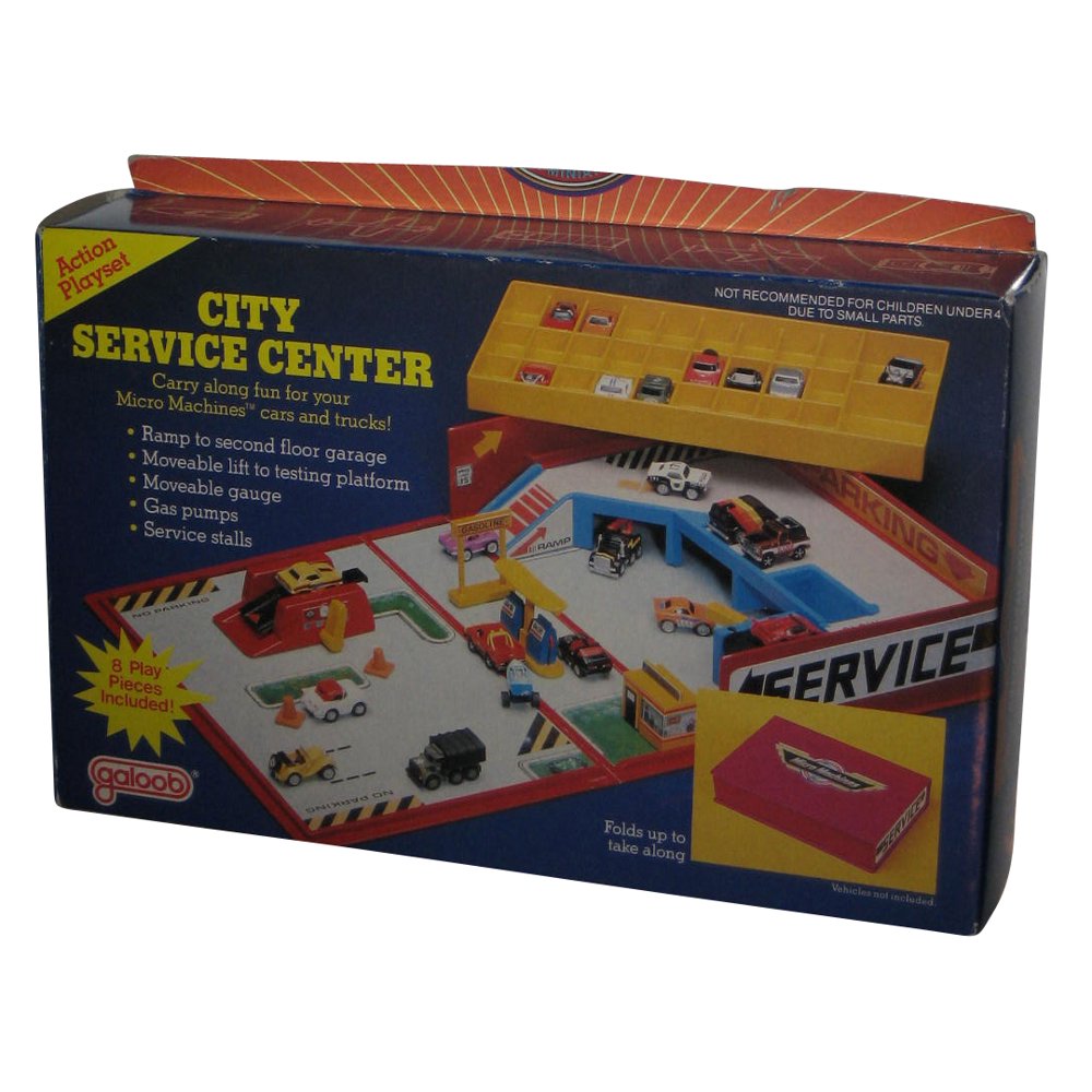 Micro Machines City Service Center (1988) Galoob Toy Car Carry Along