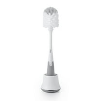 Bottle Brush with Bristled Cleaner & Stand - Gray