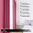 thumbnail image 5 of Ample Decor 2 Panel 46 x 63 inch 100% Polyester Blackout Curtains, Noise Reducing - Pink, 5 of 6