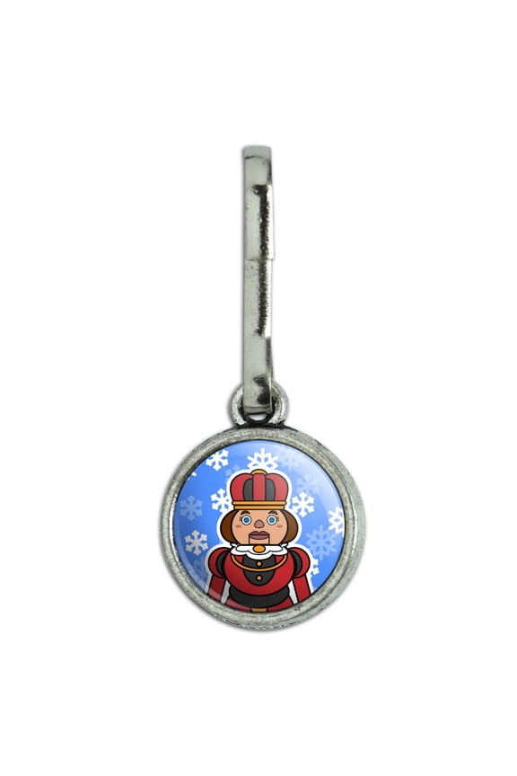 Nutcracker Woman with Snowflakes Antiqued Charm Clothes Purse Suitcase Backpack Zipper Pull Aid