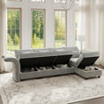 thumbnail image 6 of LLappuil Modular Sectional Sofa, 5 Seat Modular Sectional Sofa with 1 Storage Ottoman, 25.6 Deep Seat Chenille Sofa Gray, 6 of 8
