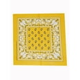 thumbnail image 1 of Cowboy Cotton Bandana Scarf Paisley Solid, Paisley Gold, 1 of 1