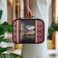 thumbnail image 4 of FKELYI Bible Cover Faux Leather Book Cover with Handle Zippered Bible Case American Tribal Running Horse Print Church Bible Bag Scripture Protector for Prayer Outdoor Study, 4 of 6