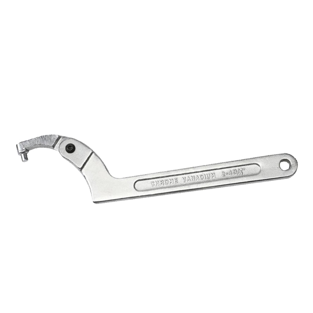 Adjustable Hook Wrench Pin Wrench C Spanner 32-76mm Round Head for Auto Bike 