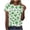 Multicolor-C, variant on Women's St. Patrick's Day Graphic Print Crew Neck Short Sleeve Top - Casual Irish Holiday T-Shirt, Trendy Shamrock Plaid Print Tee Green 4XL