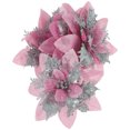thumbnail image 6 of Gymnture christmas 12pcs Christmas Poinsettia Flower Ornaments with Clip Decorative Poinsettia Flower Artificial Flower Decor, 6 of 11